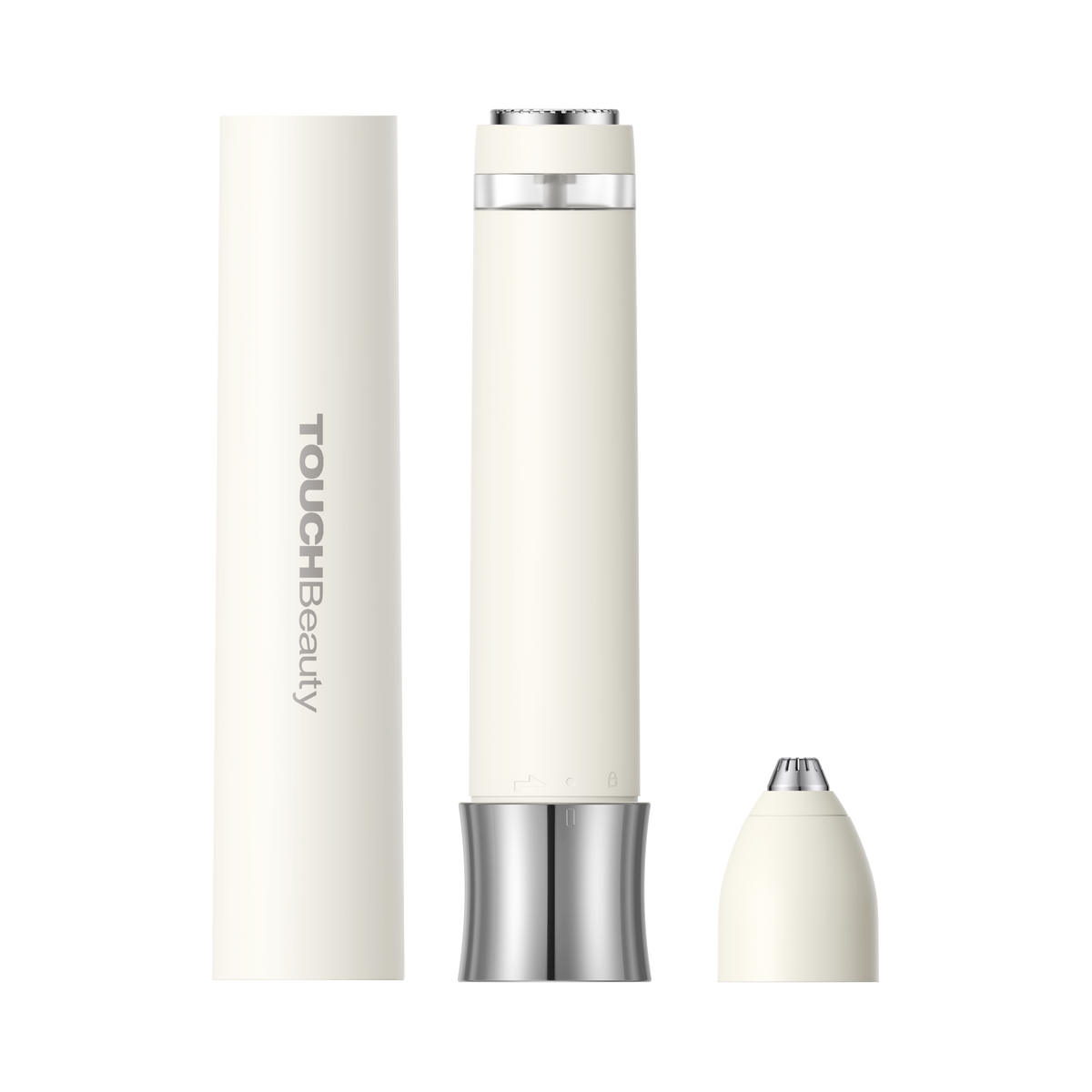 Los dos cabezales intercambiables de la recortadora TOUCHBeauty DUO, uno junto al otro