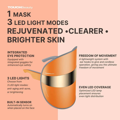 TOUCHBeauty GLAM — Máscara LED