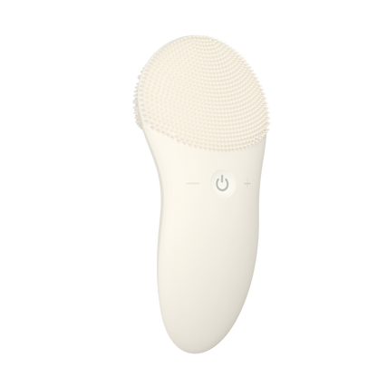 Limpiador facial TOUCHBeauty PURE en ángulo, con el relieve de silicona de la cara de limpieza