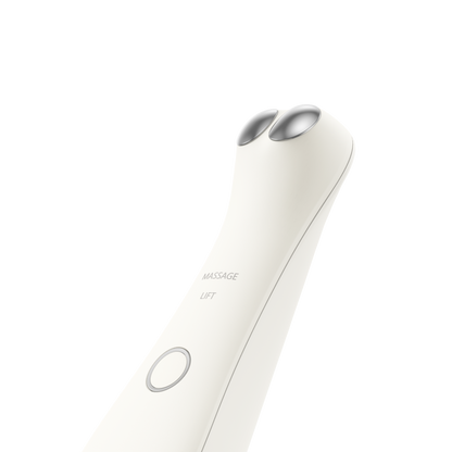 Detalle de los dos cabezales metálicos del TOUCHBeauty EYE para el contorno de ojos