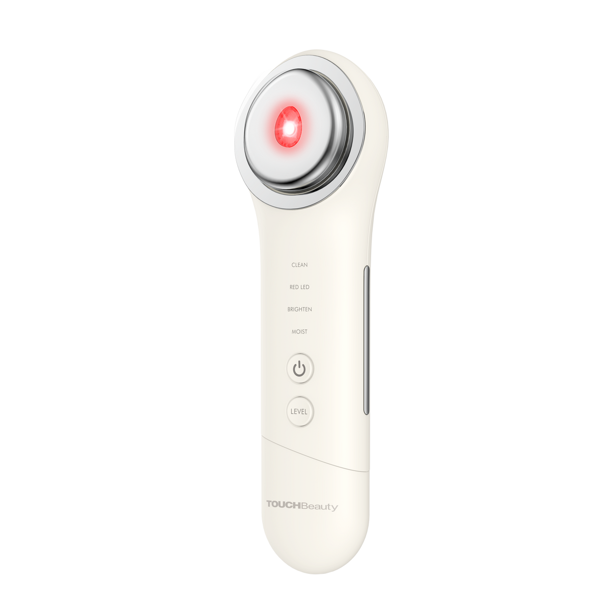 Potenciador de absorción TOUCHBeauty BOOST con la luz roja encendida en el cabezal