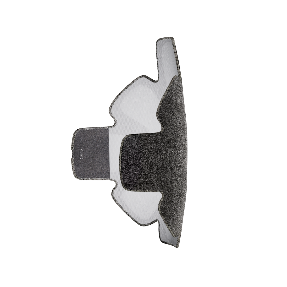 Perfil del panel de luz roja TOUCHBeauty PBM, mostrando su curvatura