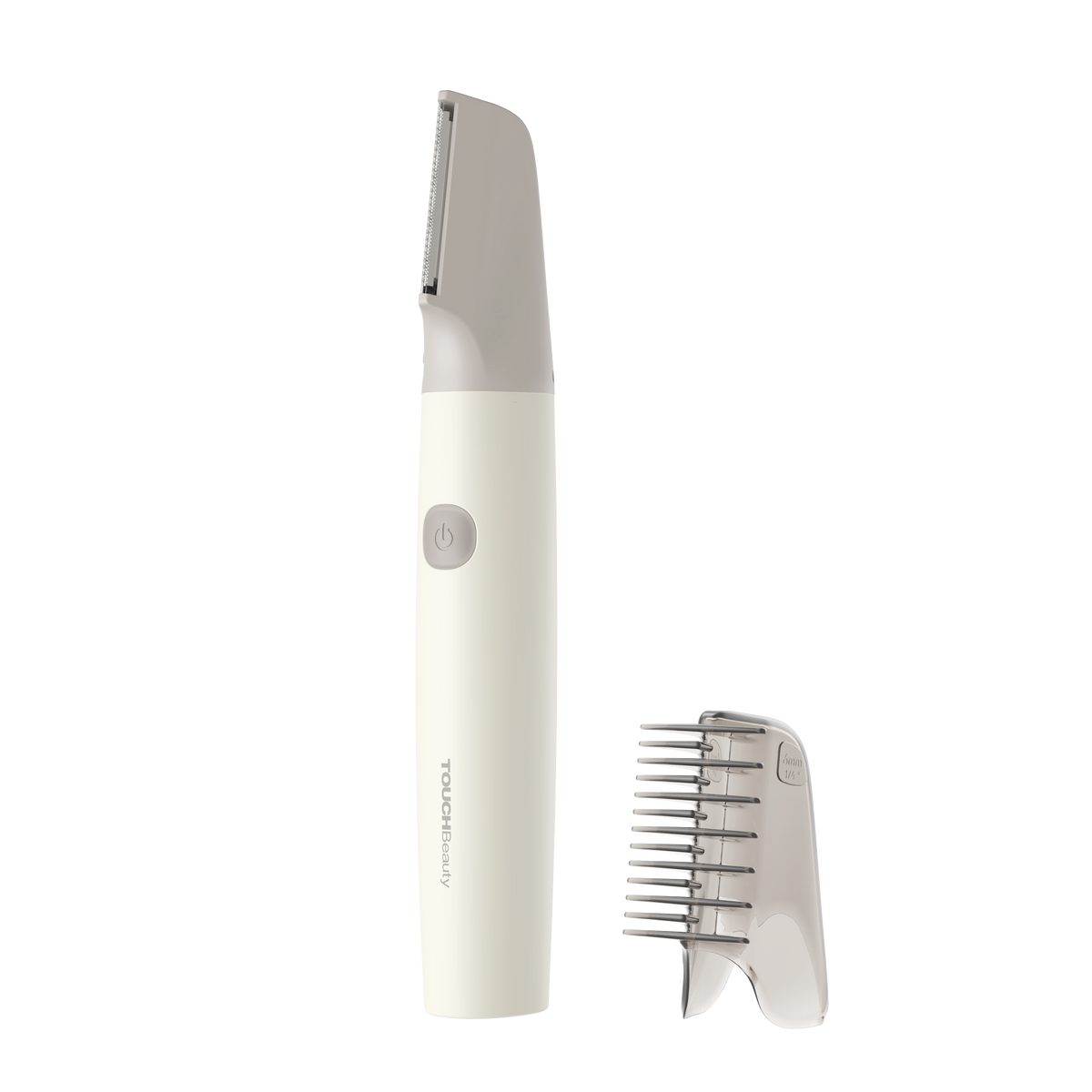 Recortadora TOUCHBeauty VIO con el cabezal de afeitado y su accesorio guarda